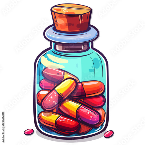 Drug vector illustration 