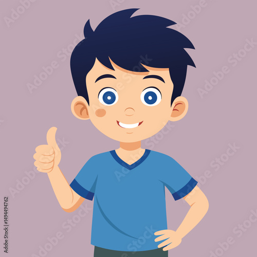 Showing a Thumbs Up Gesture Signifying Approval or Agreement 