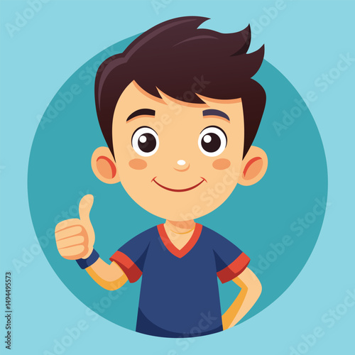 Showing a Thumbs Up Gesture Signifying Approval or Agreement 