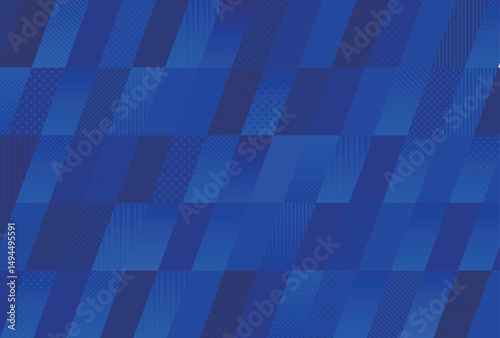 背景素材 紺色 青色 四角形パターン ドット ストライプ  菱形 斜め ブロック バックグラウンド