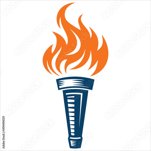 Flaming Torch Vector