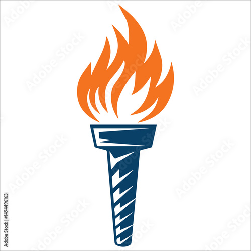 Flaming Torch Vector