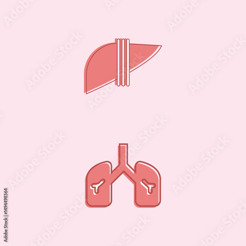 Human Internal Organs Icon Set