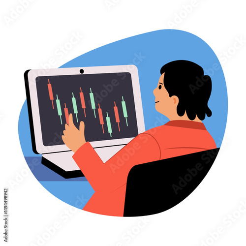 An illustration of crypto market in flat style