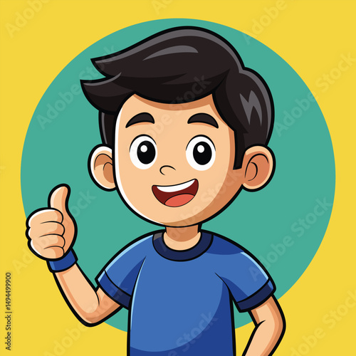 Showing a Thumbs Up Gesture Signifying Approval or Agreement 
