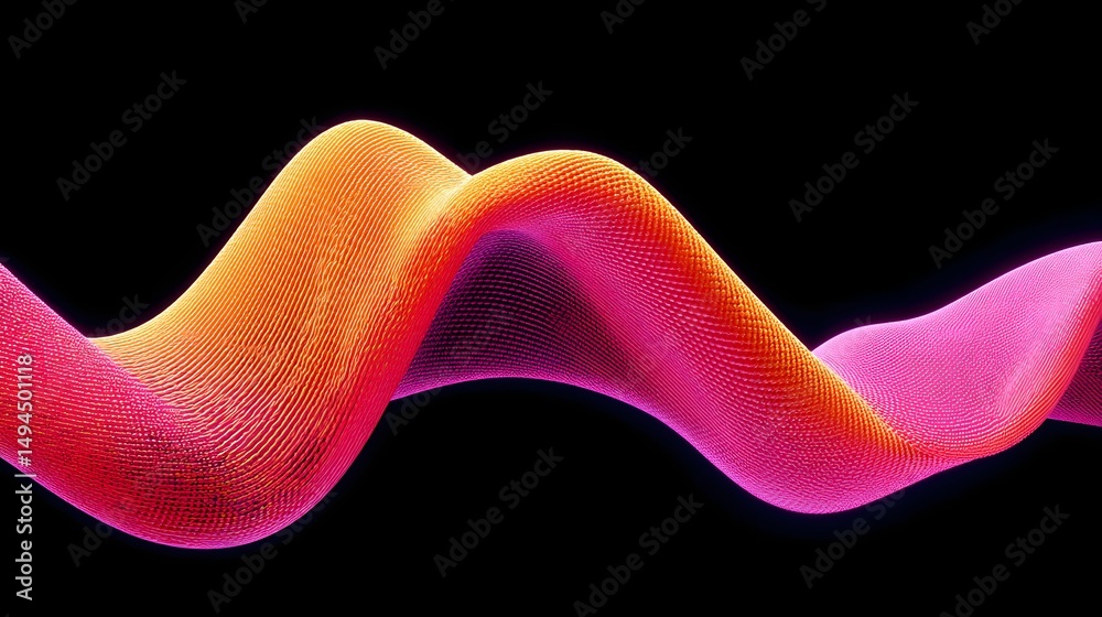 Obraz premium Vibrant wave like lines flowing in dynamic motion