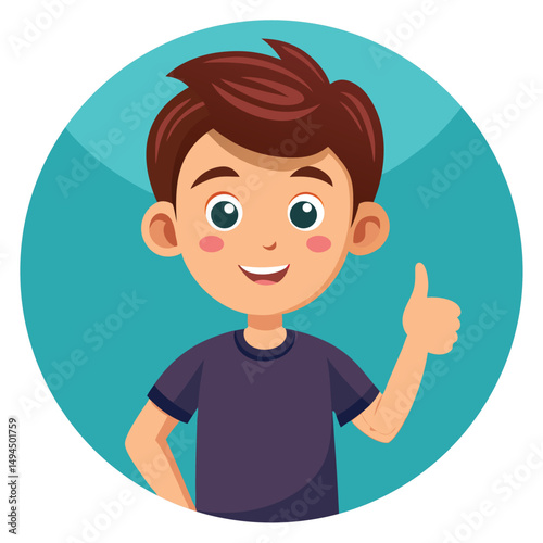 Showing a Thumbs Up Gesture Signifying Approval or Agreement 