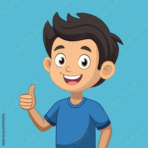 Showing a Thumbs Up Gesture Signifying Approval or Agreement 