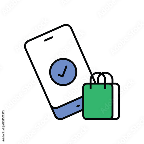 Order Confirm Icon vector stock illustration
