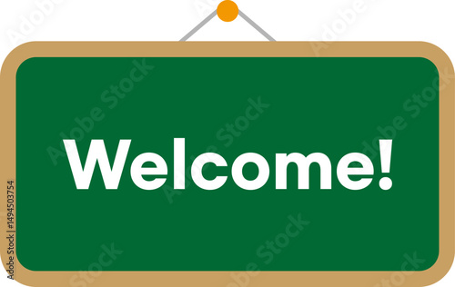 welcome 안내판 일러스트