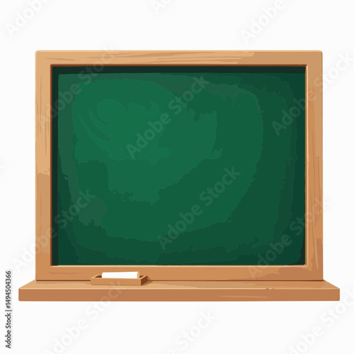 Classic classroom chalkboard against white background, educational tool
