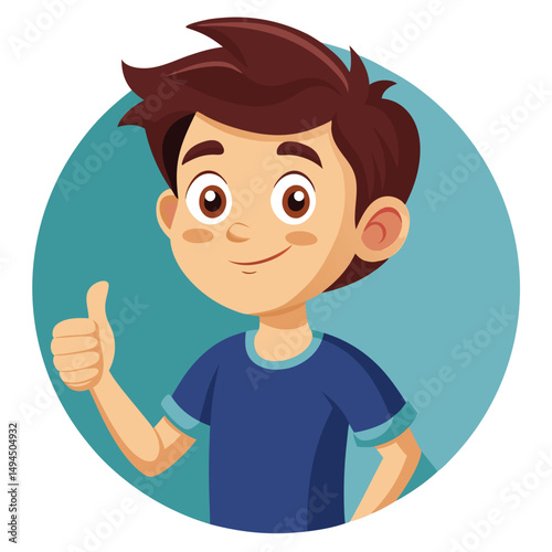 Showing a Thumbs Up Gesture Signifying Approval or Agreement 