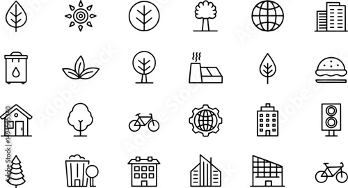 green city icons set  contains such icons as envir (2).eps
