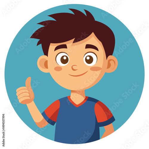 Showing a Thumbs Up Gesture Signifying Approval or Agreement 