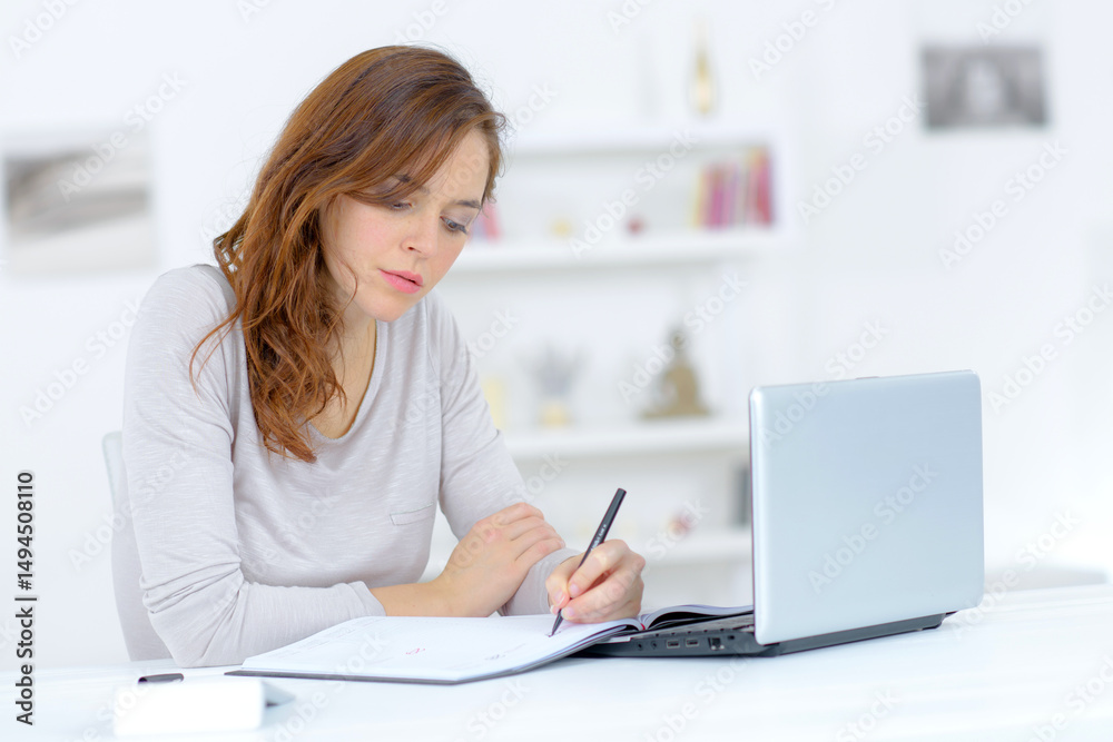 a female freelancer working from home a female freelancer working from home