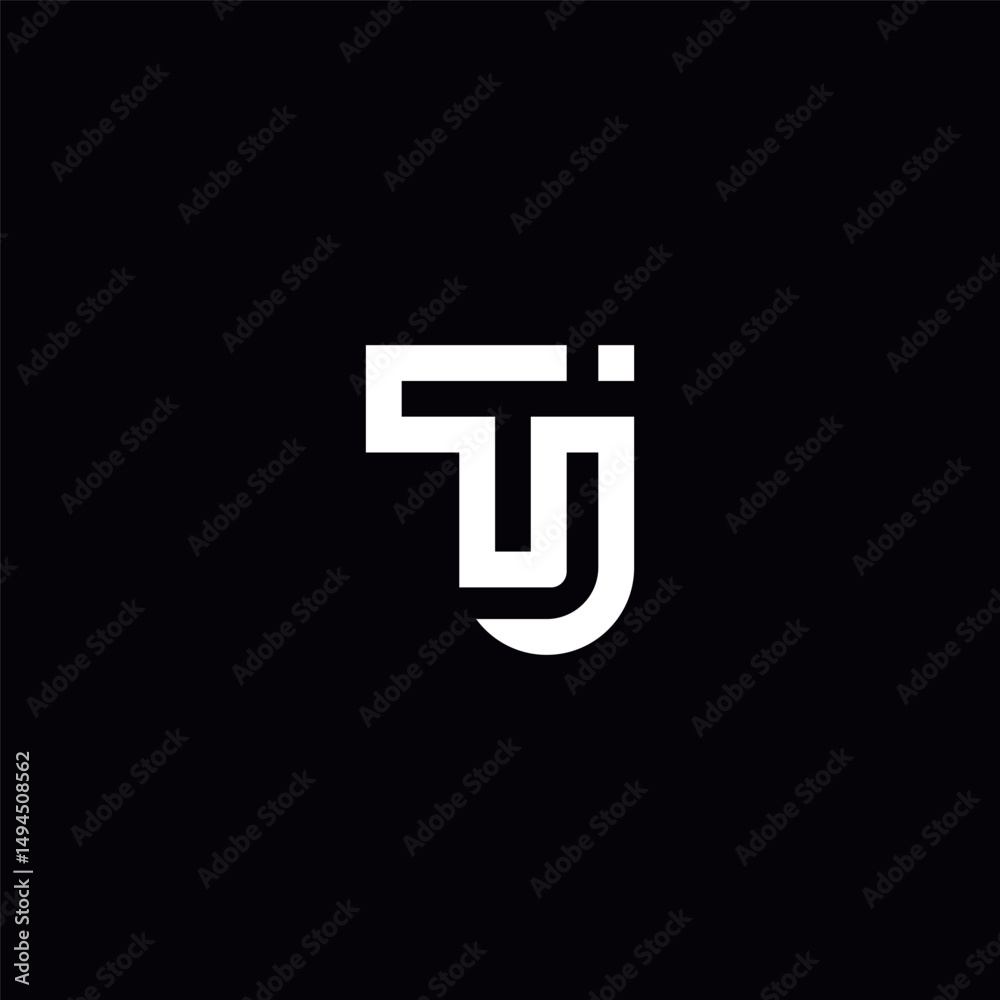 Obraz premium Alphabet TJ JT Letter Logo Design with Modern Minimal Style.