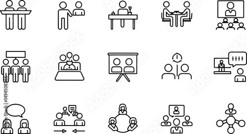meeting icon set  contains such icons as seminar   (1).eps