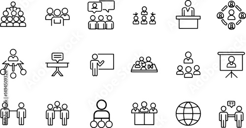 meeting icon set  contains such icons as seminar   (2).eps