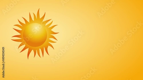 Animated illustration for template, summer concept.