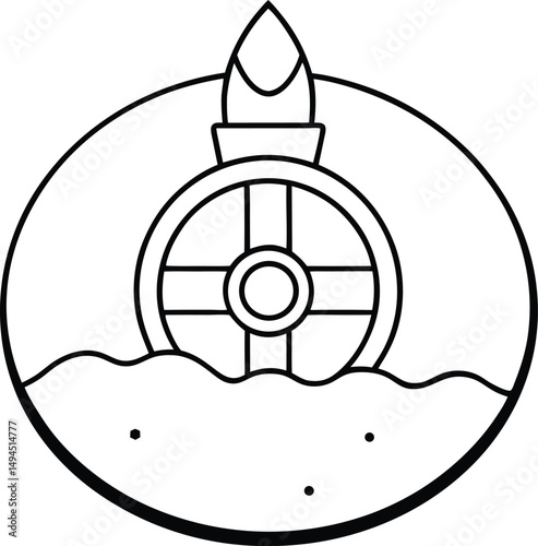 vector illustration of an abstract background with a ball