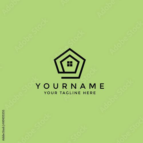 Simple House Construction Logo Design.