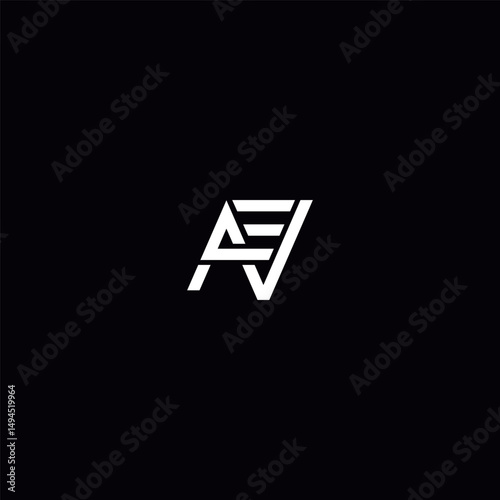 Initial NE EN Letter Logo Design with Modern Minimal Style.