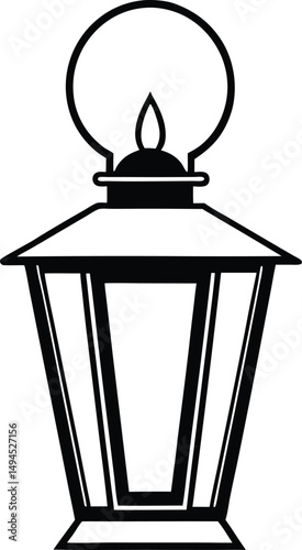 old lantern with a candle