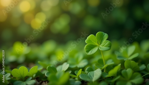 St Patricks Day Green Shamrock Leaves Background for Festive Clover and Pub Party Designs