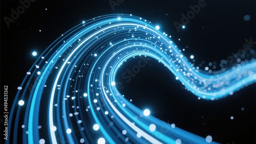 Technology inspired dynamic abstract poster background