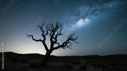 The Shadow of Trees and the Starry Sky