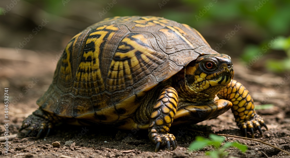 Obraz premium Eastern Box Turtle in its Habitat