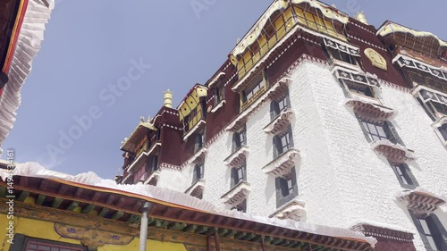 inside the Potala Palace in Tibet Autonomous Region of China, Tibetan sovereign, the Dalai Lama, in the dzong-style, in Lhasa