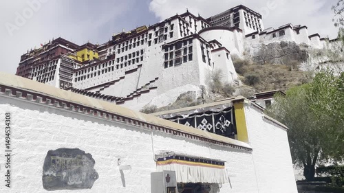 Potala Palace in Tibet Autonomous Region of China, Tibetan sovereign, the Dalai Lama, in the dzong-style, in Lhasa lock up view 