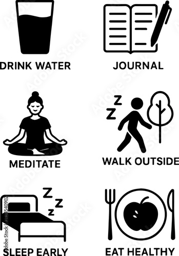 Anxiety, Depression & Healing – Mental Health Vectors