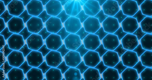 Cool hexagon design animation on a colorful background. Cool neon design hexagon animation for greeting, advertisement, nightclub, and event celebration.Technology video material animation.