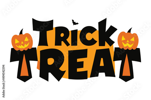 happy halloween card with pumpkin
