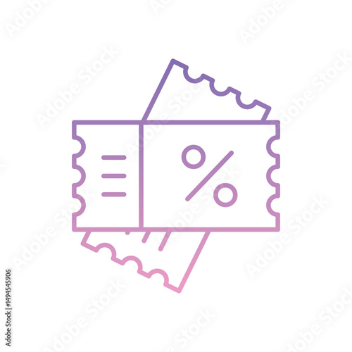 Coupons Icon vector stock illustration