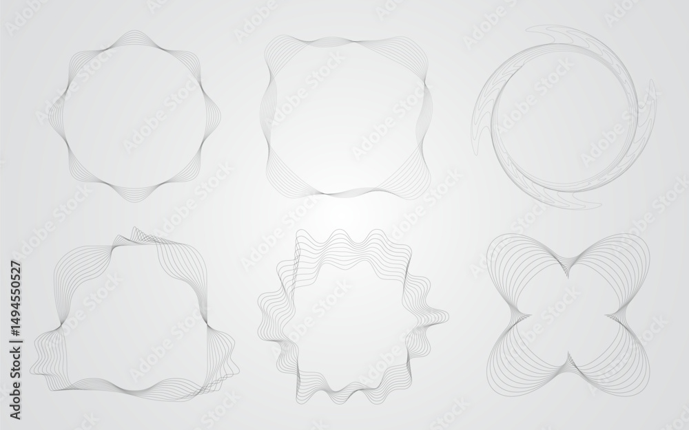 Fototapeta premium Modern Wavy Line Illustration for Graphic Design