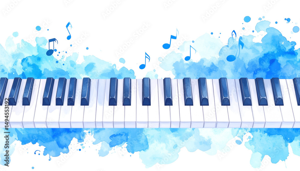 Fototapeta premium Piano with black and white keys 