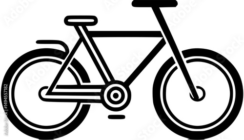 Bike graphic rides with simple lines
