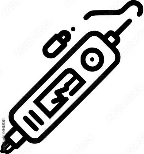Electric meter tool icon illustration