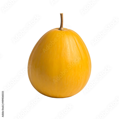 Vibrant Yellow Gourd: A Detailed Examination of its Shape, Color, and Texture;  Exploring the Unique Qualities of this Autumnal Fruit