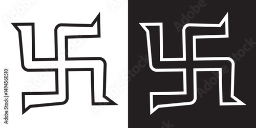 Swastika  icon. Swastika symbol art. Spiritual Hindu Symbol, Swastika vector  Design. EPS 10 /AI