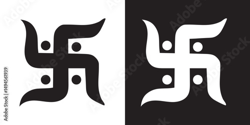 Swastika  icon. Swastika symbol art. Spiritual Hindu Symbol, Swastika vector  Design. EPS 10 /AI