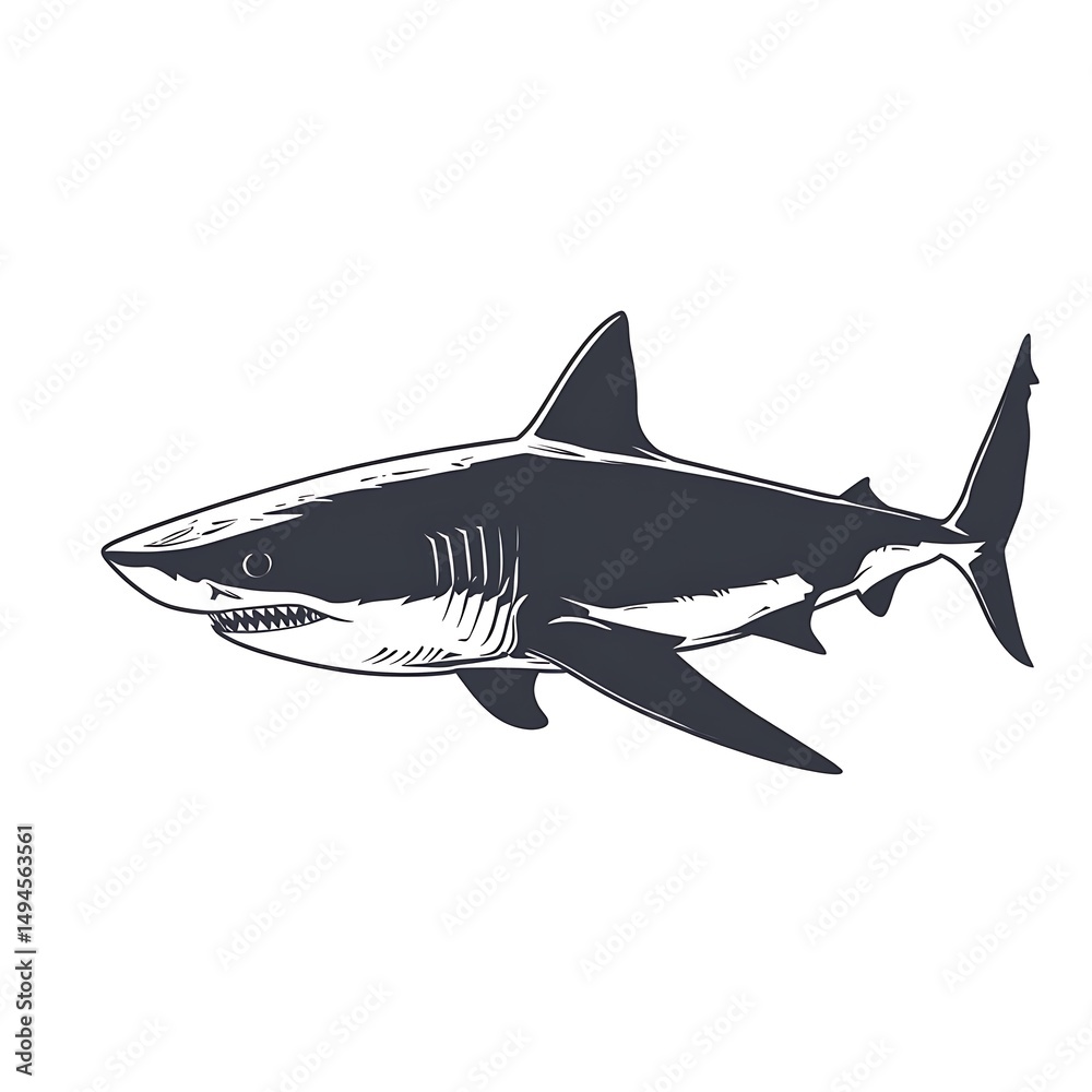 Fototapeta premium shark vector illustration