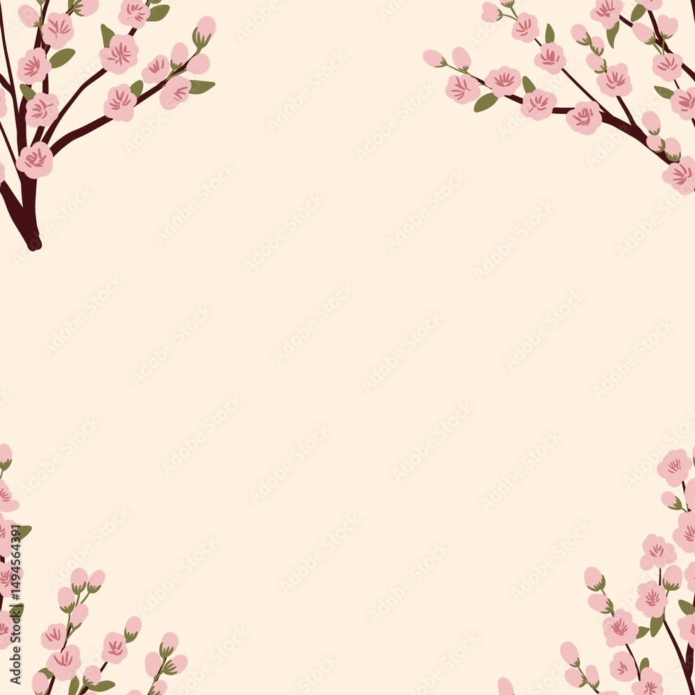 Naklejka premium Seamless watercolour and unique floral pattern background for covers, notes, Soft backgrounds colour. Watercolour art work. Flower stalk. Colourful flower.