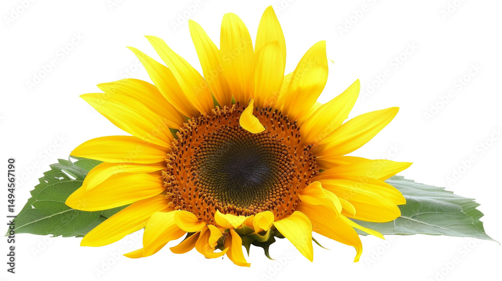 Fototapeta premium Sunflower flower on white background. 