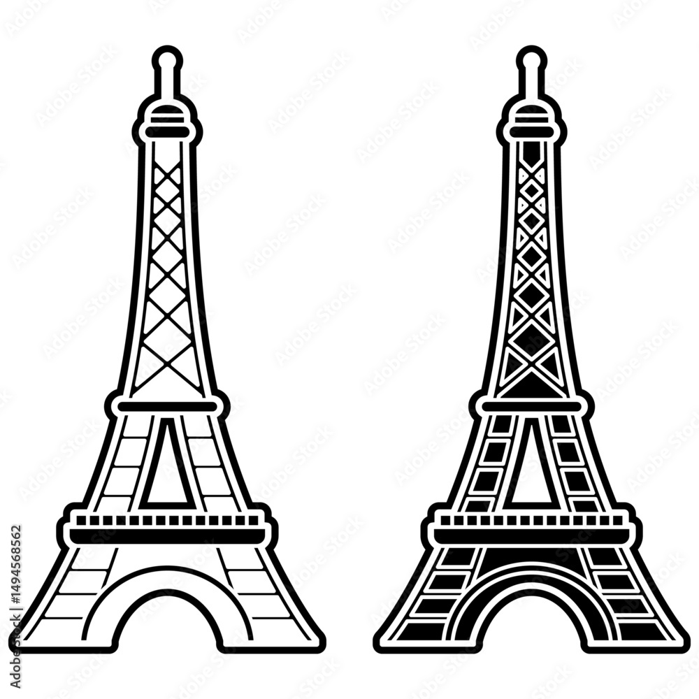 Obraz premium Iron Tower Illustration.