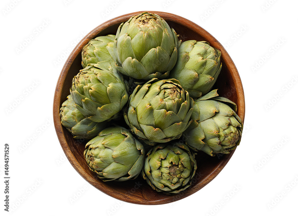Fototapeta premium Bowl with fresh artichokes