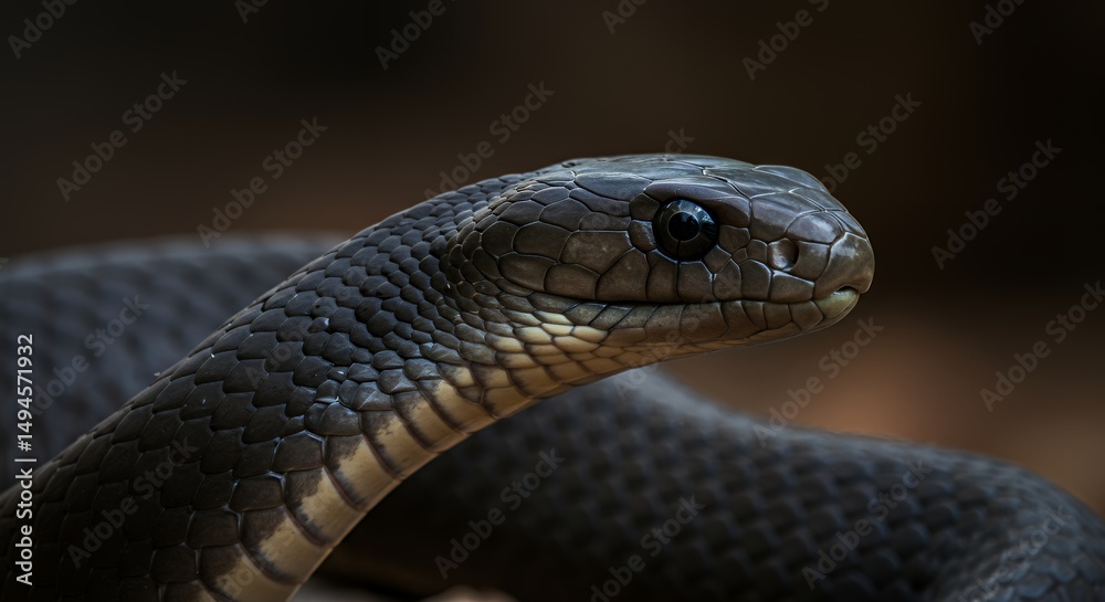 Fototapeta premium Close-up of a Black Snake